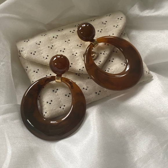 Sezane 'Gabrielle' Earrings in Coffee. *rare* - Picture 2 of 10